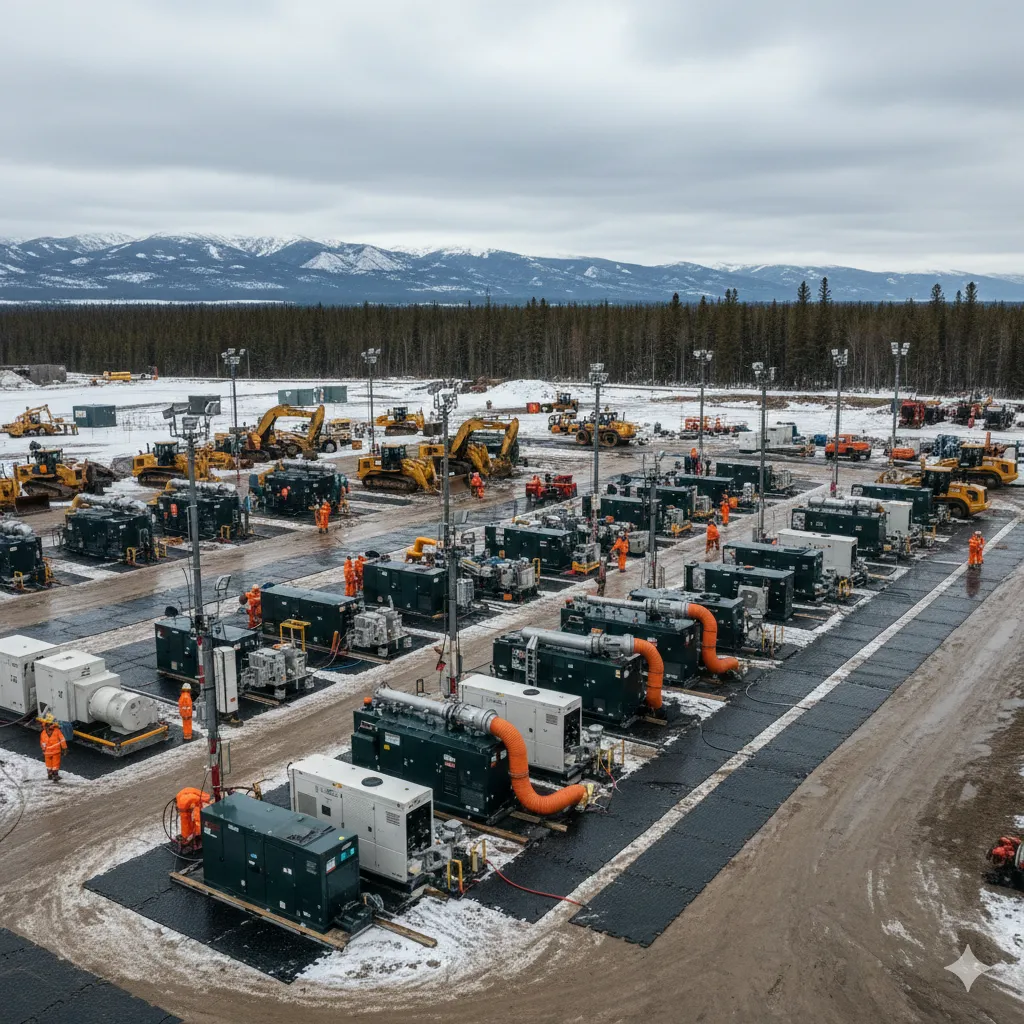 Alberta Oilfield Site Mobilization with Equipment Rentals