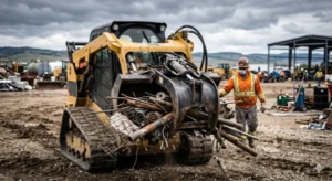 Alberta skid steer rentals supporting oilfield lease construction and material handling in remote work sites