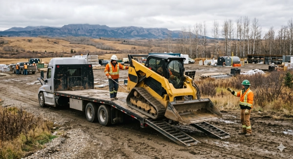 Skid steer rentals delivered directly to Alberta oilfield and construction job sites