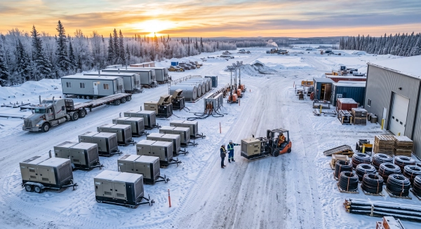 Essential equipment for a reliable winter site setup in Alberta.