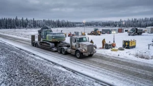 Rental fleet logistics for remote Alberta industrial and oilfield worksites